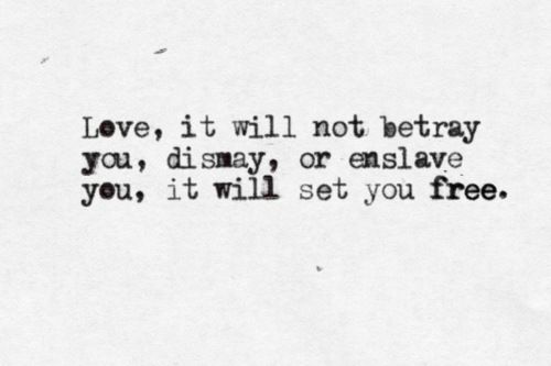 Image with test: Love, it will not betray you, dismay you, or enslave you, it will set you free.

Quotes:
“Don't hate your enemy, because if you do you are somehow his slave. Your hate will never be better than your peace." ~ Jorge Luis Borges

“So plant your own gardens and decorate your own soul, instead of waiting for someone to bring you flowers.” ~ Jorge Luis Borges