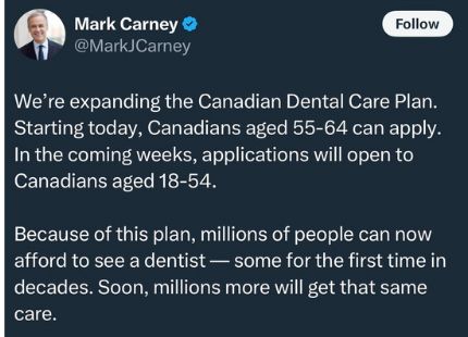 Canada is expanding its dental plan!!
