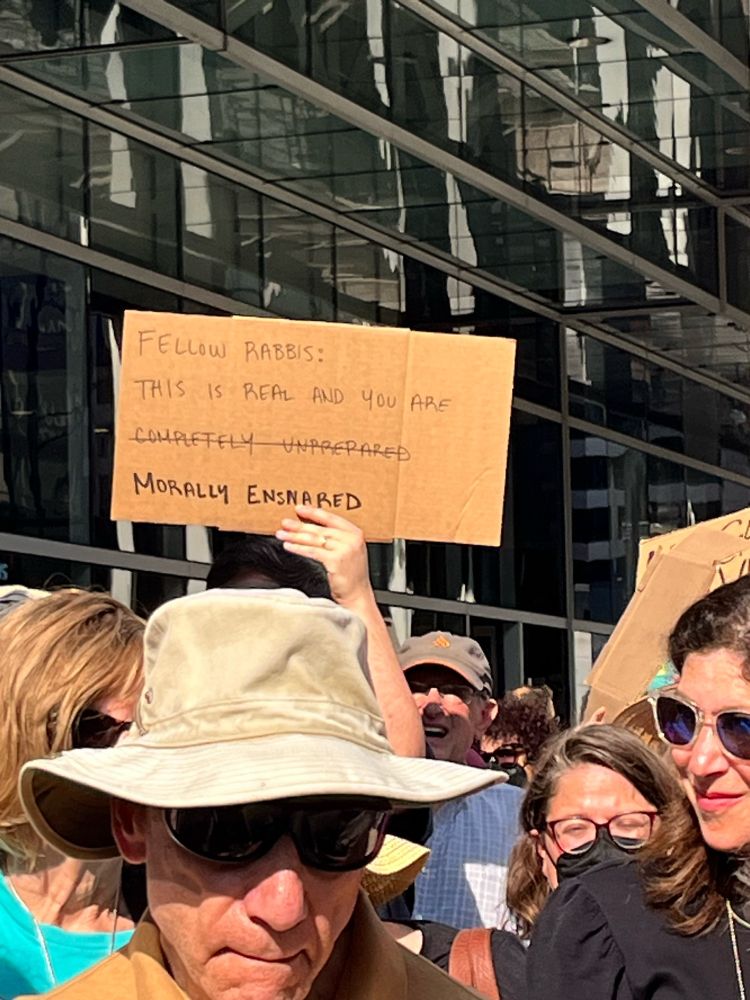 Fellow rabbis, this is real and you are (scratched out- completely unprepared) morally ensnared