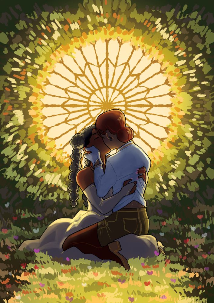 Bravo les lesbiennes !! Une princesse qui pécho une dame de sa garde dans un jardin 