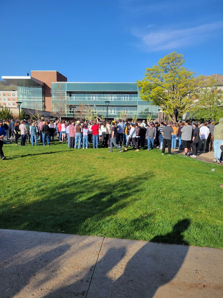 Picture taken from the same place as the first, but with an open, wet grassy area.