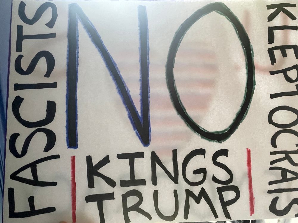 No kings. No Trump. No fascists. No kleptocrats.