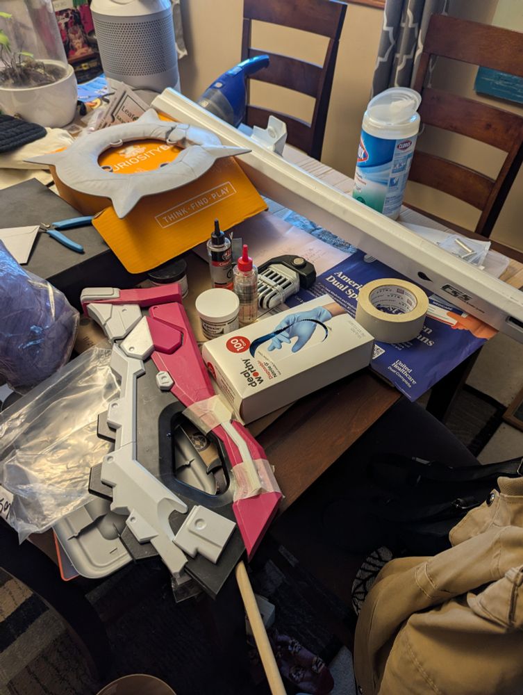 Assorted pieces of Elphelts rifle from Guilty Gear Strive 