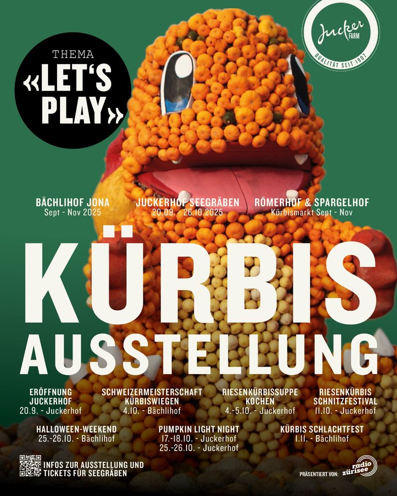 Lineup Kürbisausstellung Let's Play Jucker Farm 2025