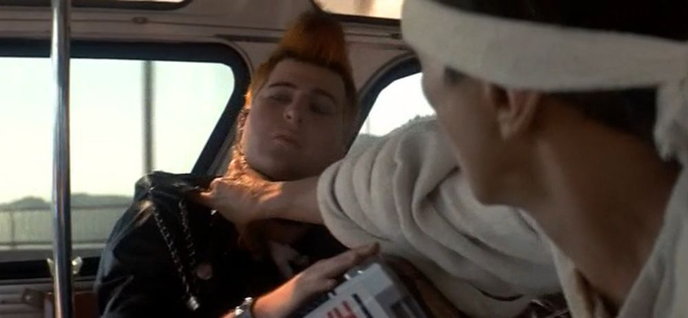 Spock applies the nerve pinch to a rude man who won’t turn his music down