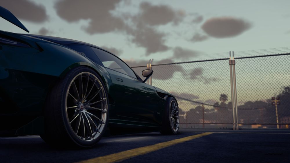 '22 Aston Martin DBS Superleggera, in green with HRE rims (The Crew Motorfest)