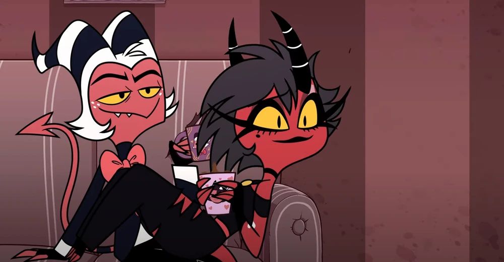 Photo of Moxxie and Millie from Helluva Boss