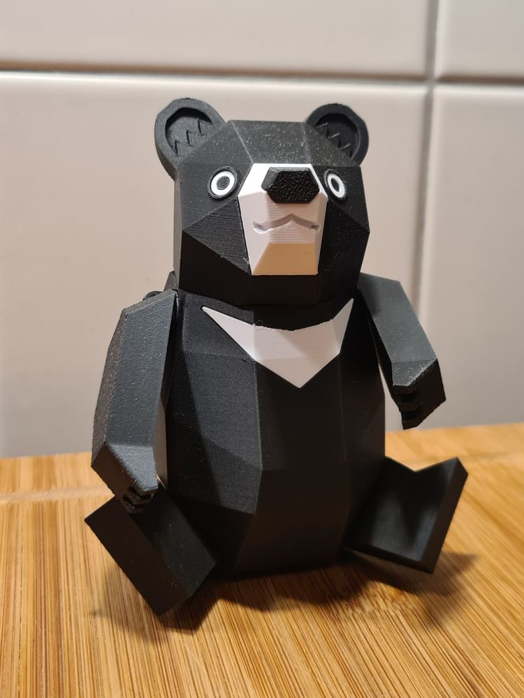 3d printed bear sitting