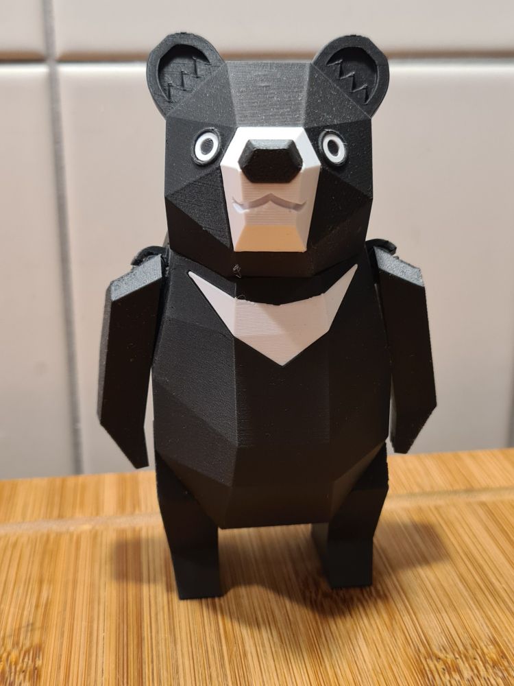 3 d printed bear standing