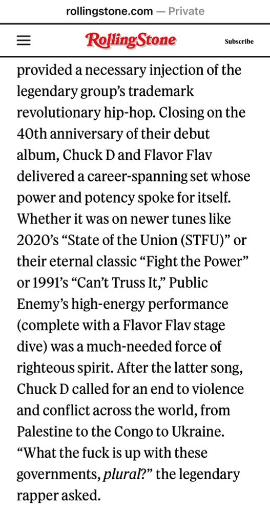 Public Enemy HITS the Newport Folk Fest - coverage by Rolling Stone