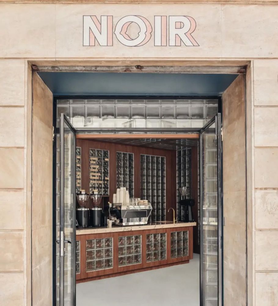 Noir Coffee Shop in Paris might be glass block heaven