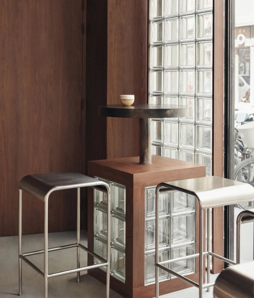 Noir Coffee Shop in Paris might be glass block heaven