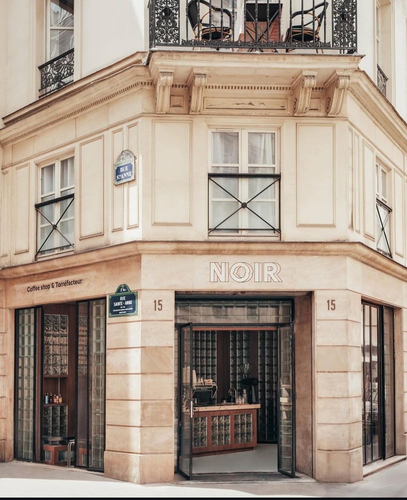 Noir Coffee Shop in Paris might be glass block heaven