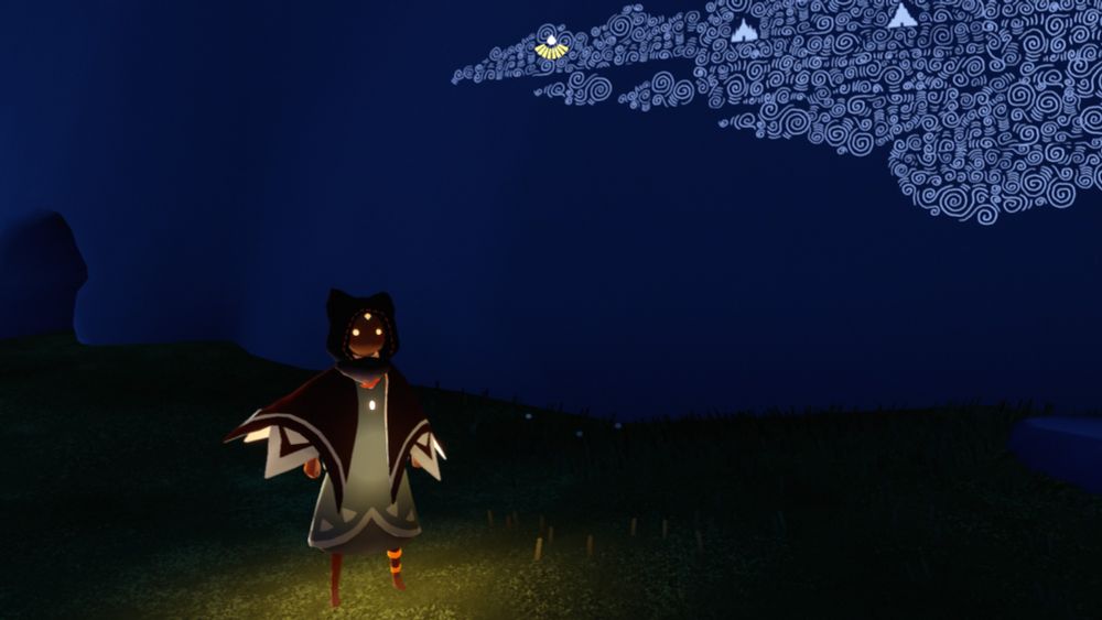 My skykid dressed as an eliotrope in Aviary Village