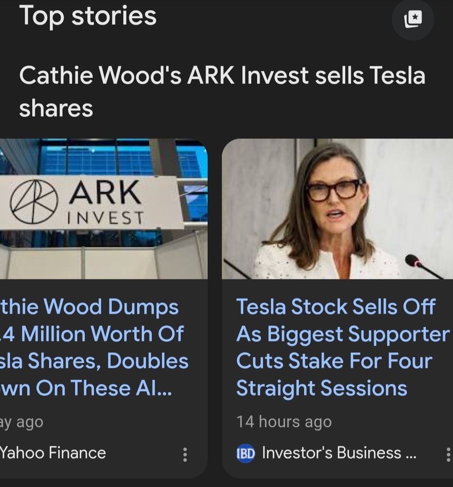 Selling tsla stocks 4 sessions in a row 