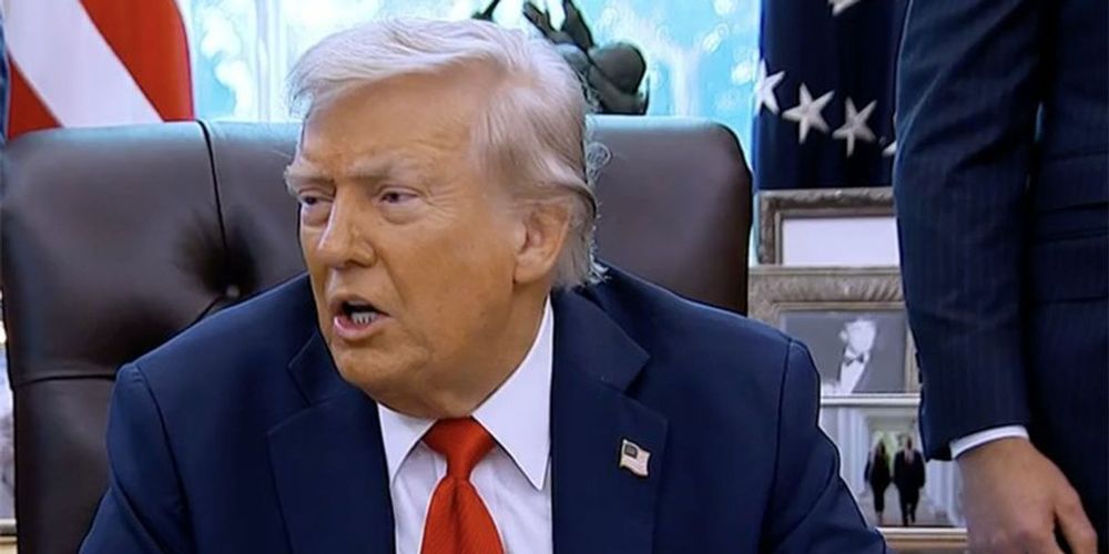 During a rambling press conference where he jumped from boasting about a World Cup trophy gifted to him to making personal attacks on Democratic governors, Donald Trump once again hinted at a U.S. dictatorship.With the major players in his Cabinet standing at attention behind him, the president laun...
