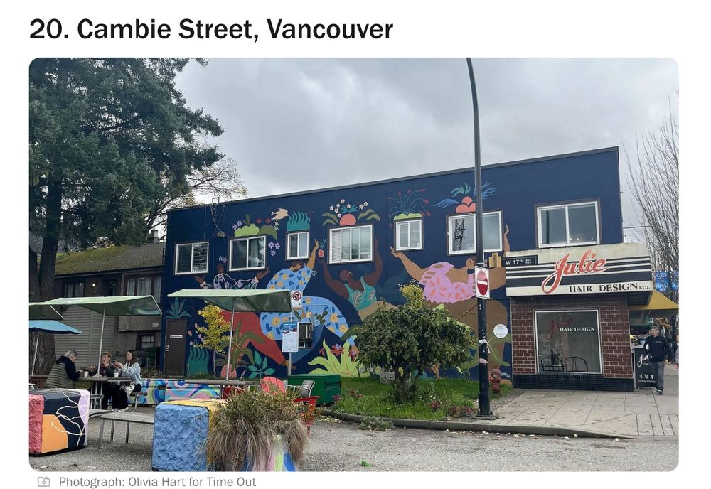 The photo that Time Out chose to illustrate its listicle, showing the decidedly uncool Julie Hair Design at 17th and Cambie