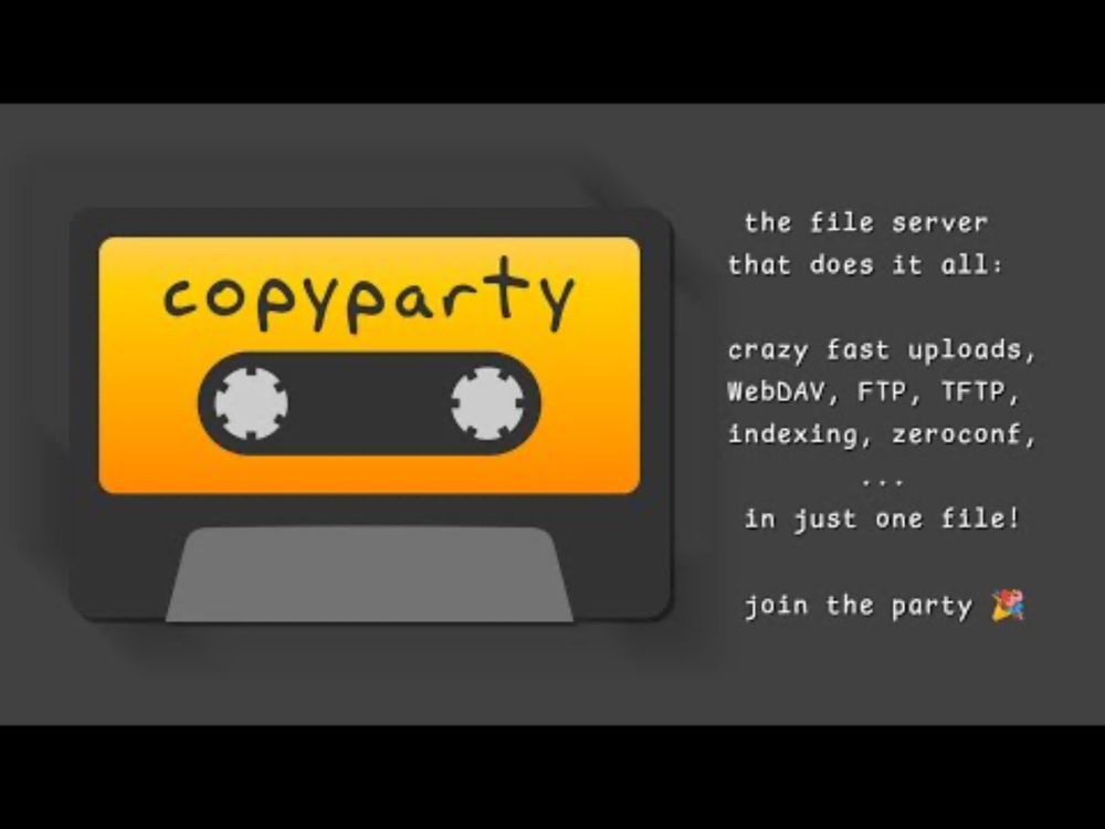 introducing copyparty, the FOSS file server