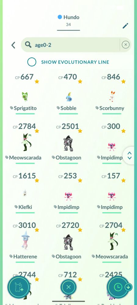 List of the 100% Pokemon I caught during the event