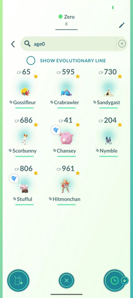 0% IV Pokemon I collected in the last 24 hours in Pokemon GO