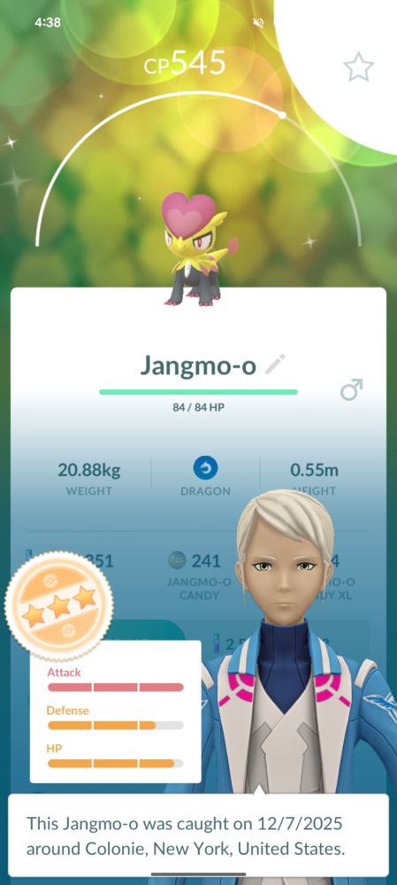 91% IV shiny Jangmo-o