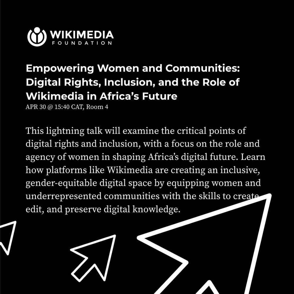 An image with the name and details of a DRIF2025 session that Wikimedians will host, which is also available in the blog post linked at the beginning of thread.