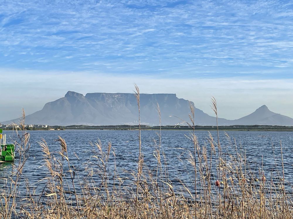 Table Mountain viewed across Flamingo Vlei.