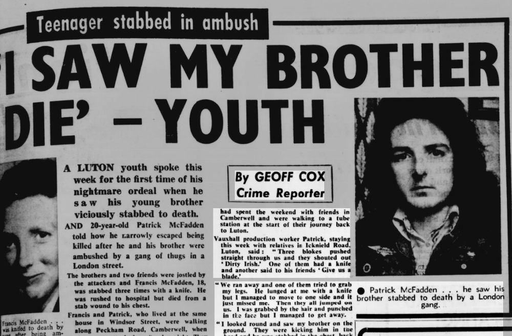 Teenager stabbed in ambush. I SAW MY BROTHER DIE - YOUTH