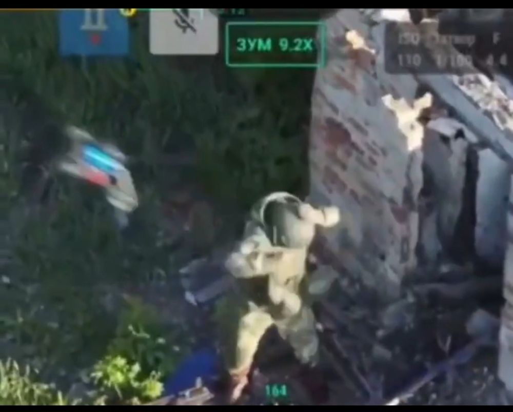 An Orc getting smoked by an FPV drone