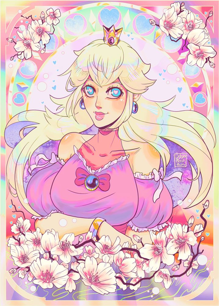 a fanart of Princess Peach
