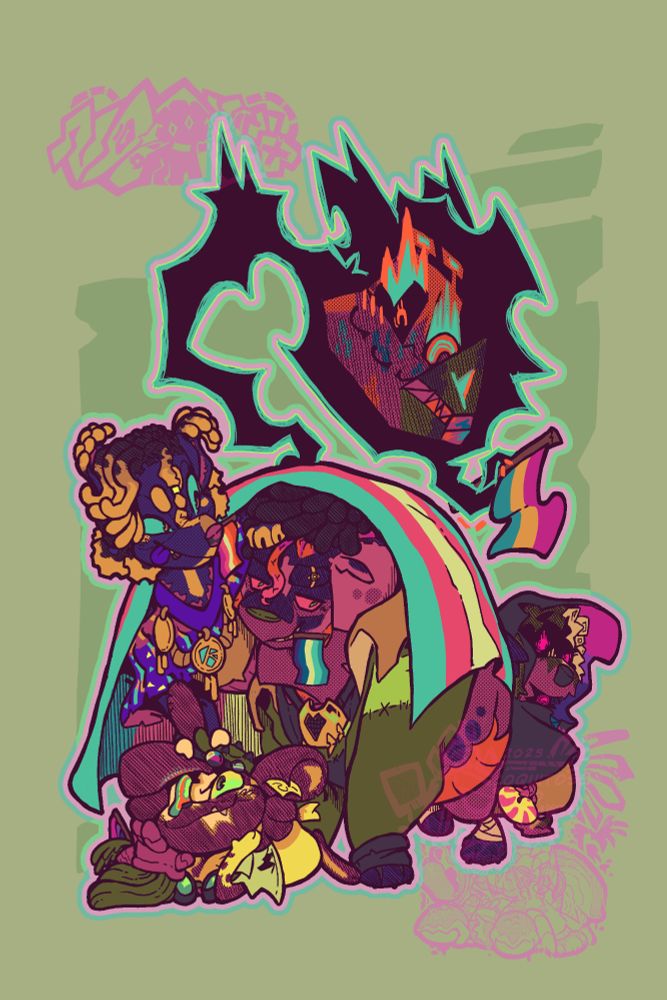 Pride Illustration of the main cast for the upcoming webcomic 