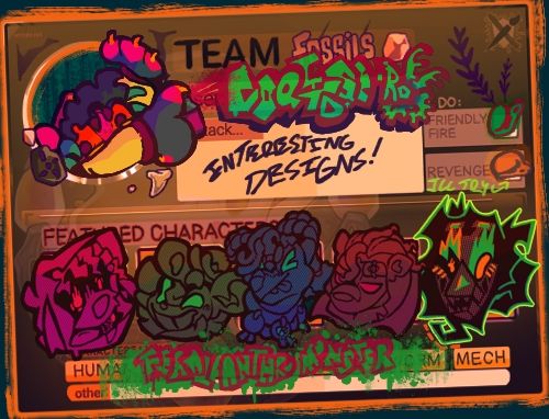 My Team Fossils 2025 Art Fight Card