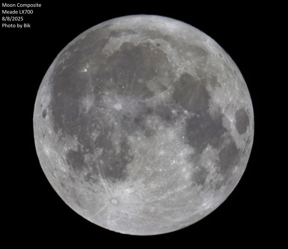 Composite photo of the moon through Meade LX600 telescope