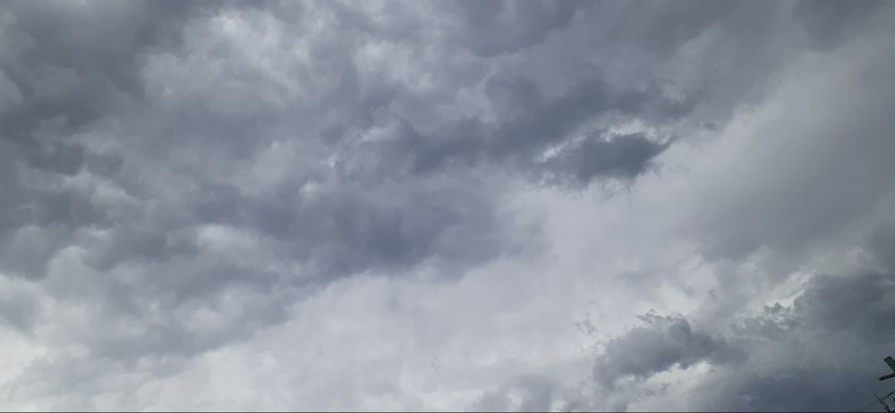 The sky with angry dark clouds 