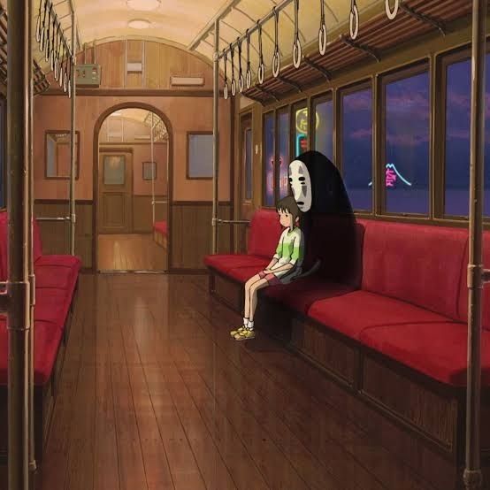 Chihiro Ogino and Kaonashi from Spirited Away.