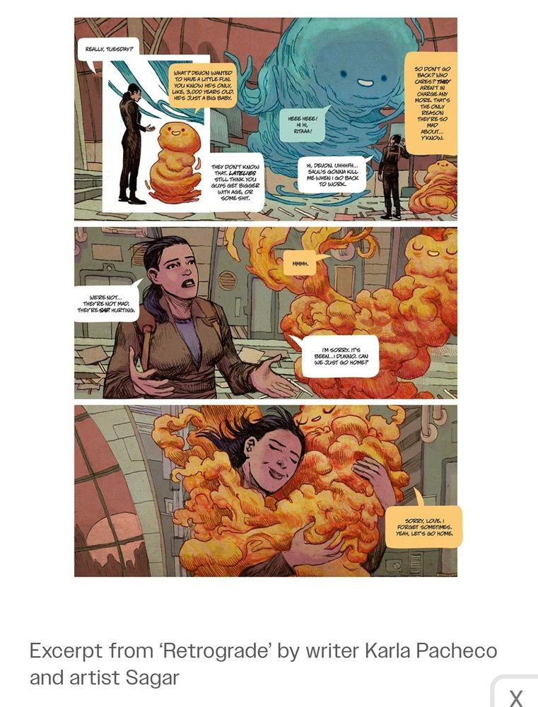 Except from "Retrograde" by Karla Pacheco and Sagar