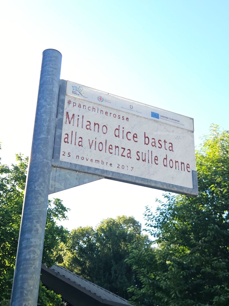 Sign saying

Milan says enough to violence against women 