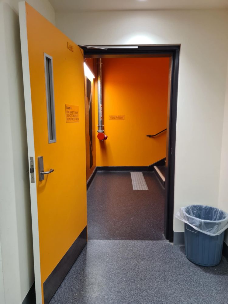 An orange corridor