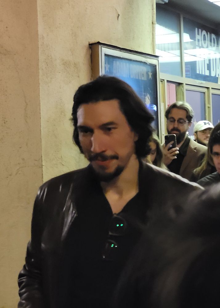 Photo of Adam Driver at stage door for Hold Onto Me Darling 