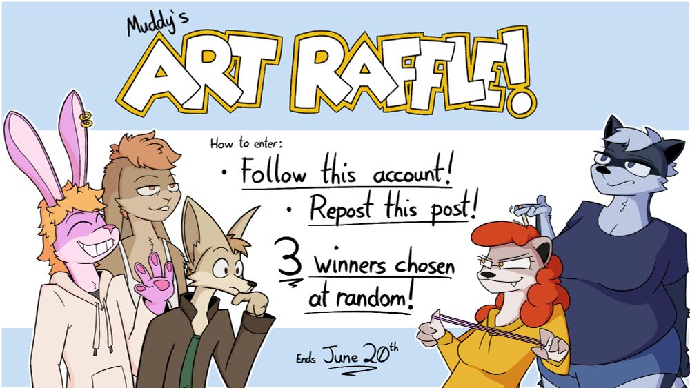 Art raffle!

How to enter:
- Follow this account
- Repost this post

3 winners chosen at random! Ends June 20th. 