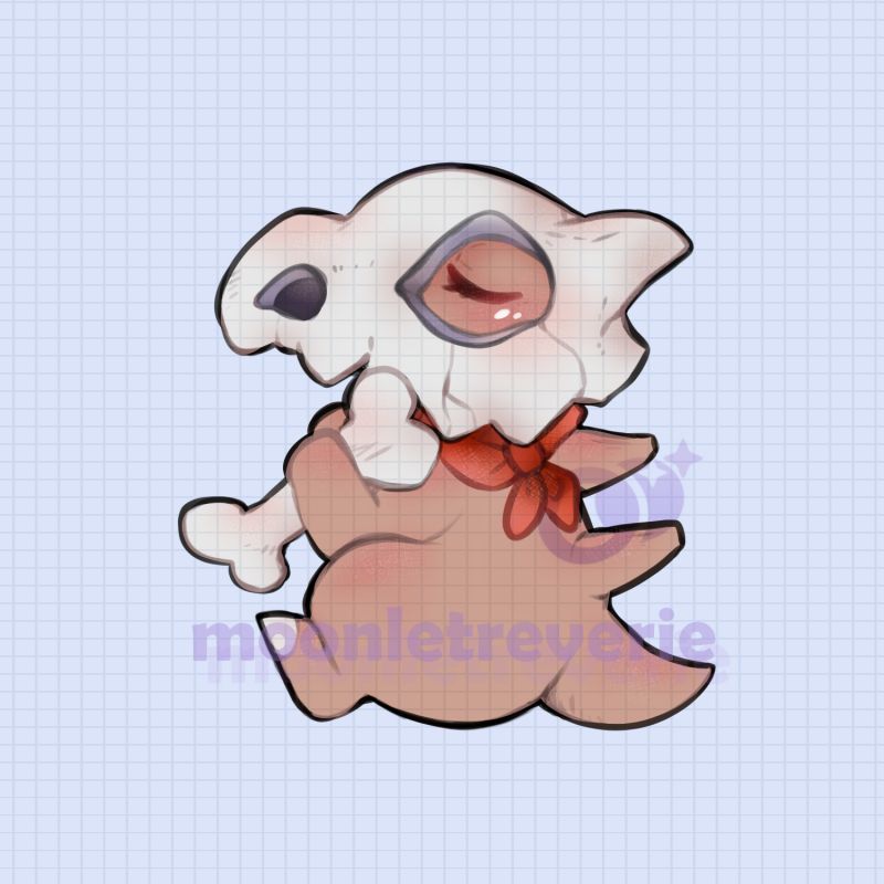 Pokémon Mystery Dungeon themed art of Cubone.