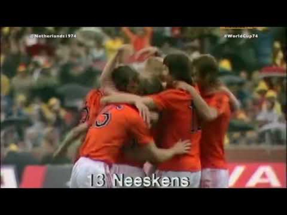 Cracking 1-0 Neeskens for Netherlands vs DDR #WorldCup74