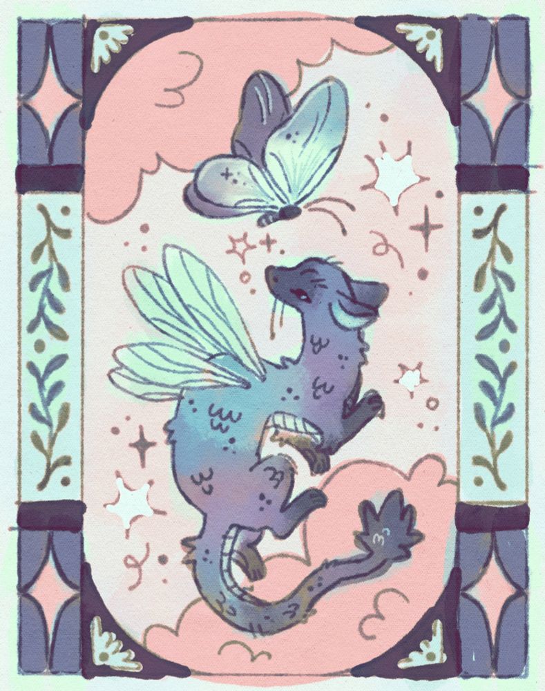 the color rough for the previous painting, done digitally.
