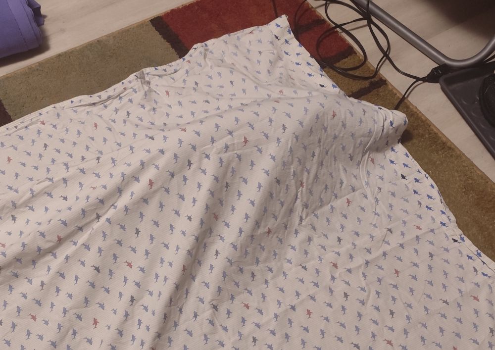 A lump underneath some fabric I'm trying to cut