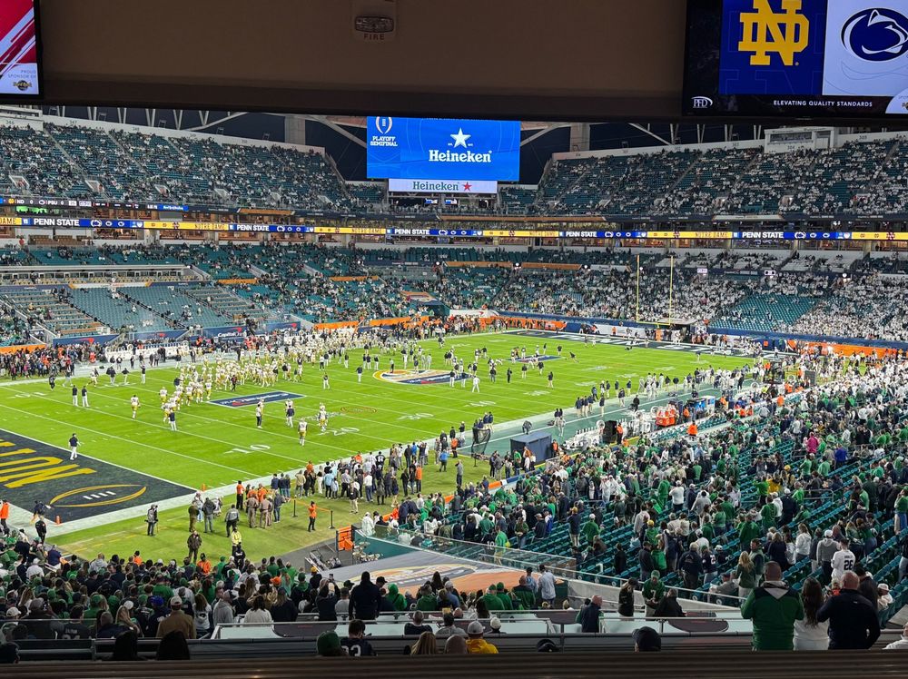 Inside hard rock stadium 