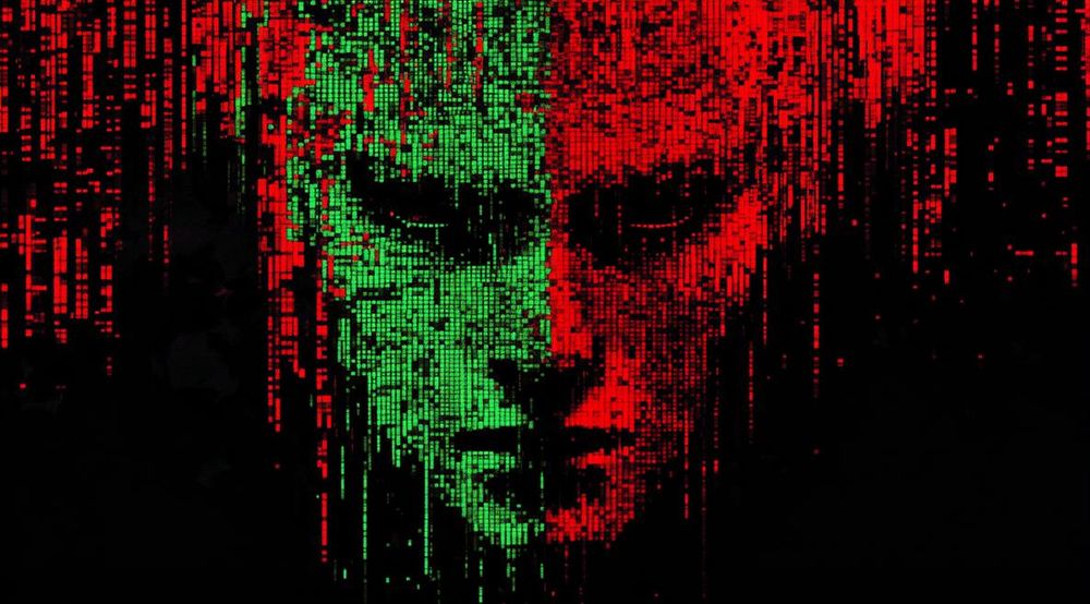 Dualité Binaire.
Portrait abstrait en code rouge et vert, rappelant une esthétique cyberpunk et inspirée de la matrice, évoquant la lutte entre le virtuel et le réel.
Abstract portrait in red and green code, evoking a cyberpunk aesthetic inspired by the Matrix, symbolizing the clash between virtual and real.