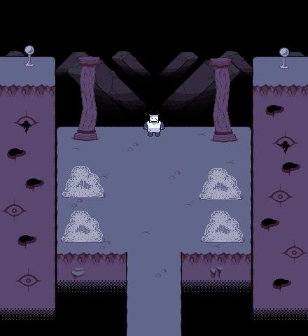 An environment concept of an expansion to the cliffs. Halky is standing by the ledge.....menacingly.