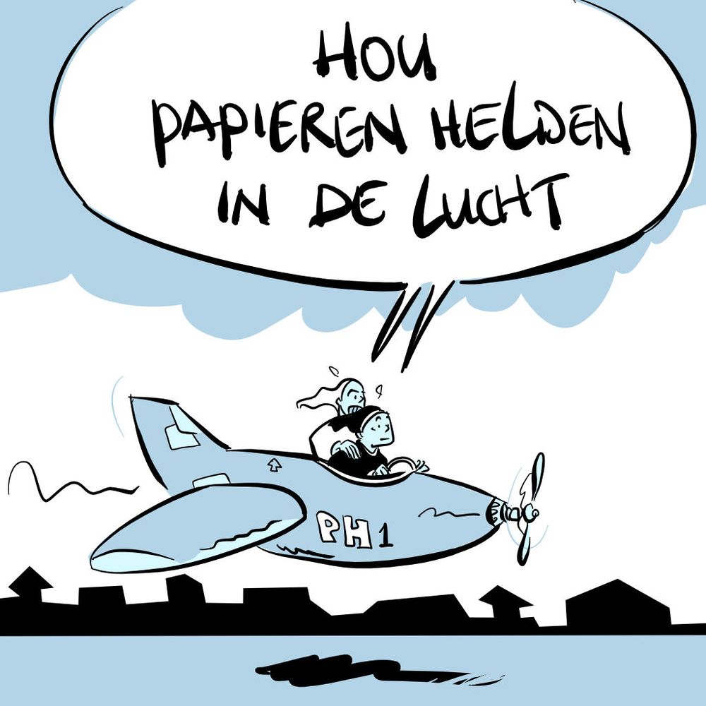 hou papieren helden in de lucht