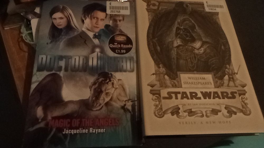 Dr Who quick read novella Magic of the Angels and William Shakespeare's Star Wars.