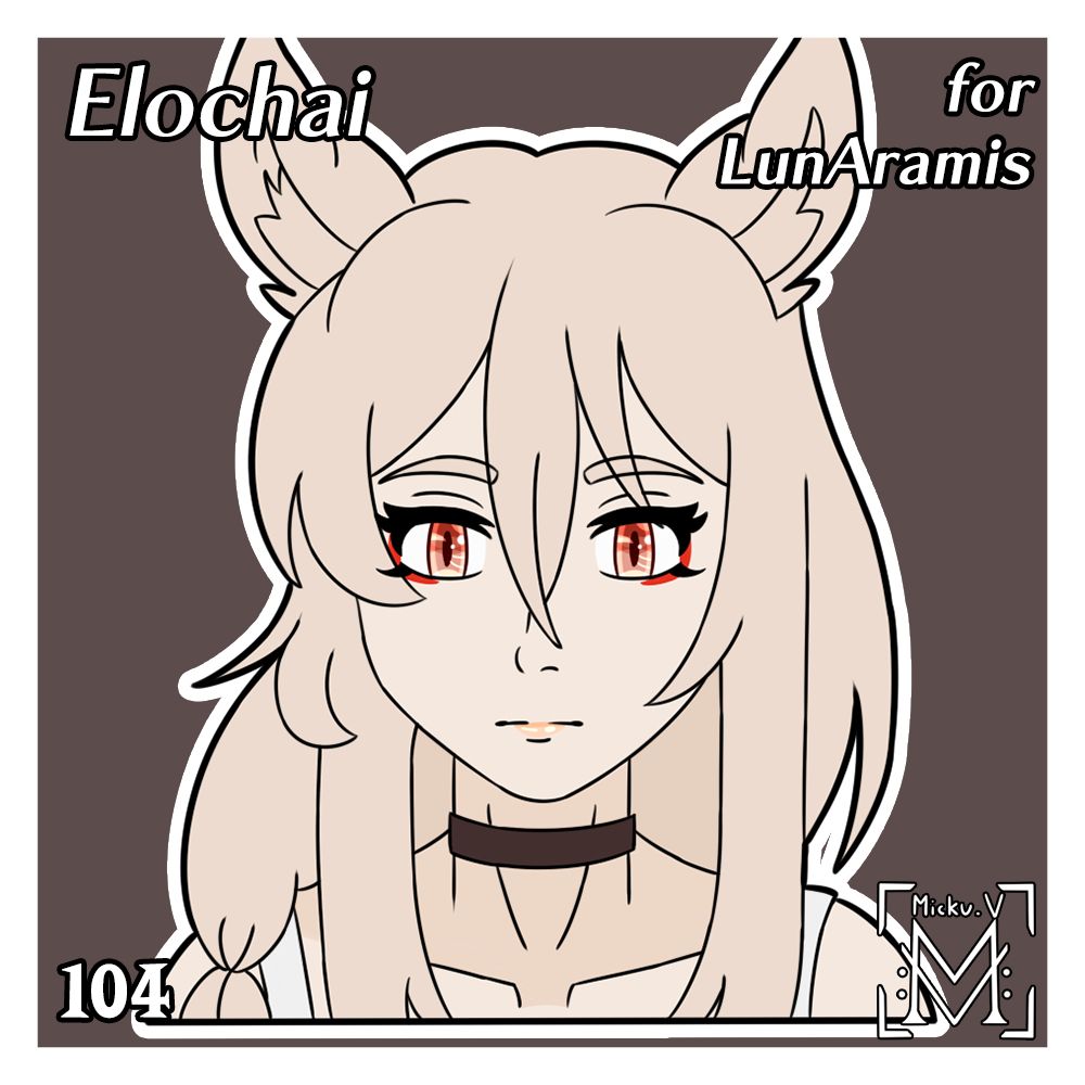 Symmetrical Portrait of Elochai, OC of LunAramis
A man with long beige hair and animal ears on top of his head